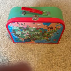 CROCODILE CREEK USA STATES MAP 50 pc FLOOR PUZZLE W/CARRY CASE