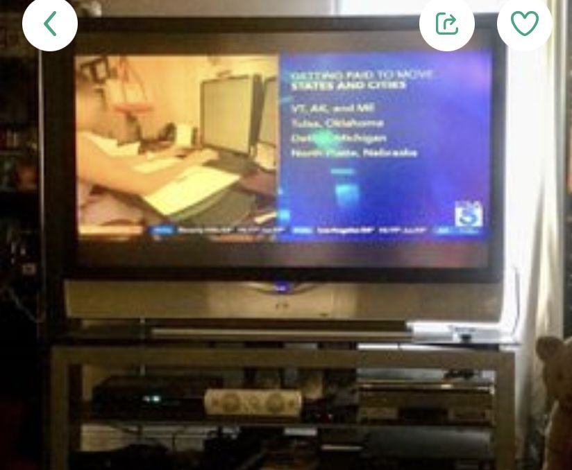 Man’s Cave : Nice 60” JVC Projection TV For Man Cave Or Garage