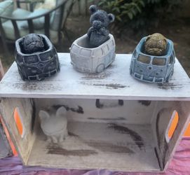 Concrete Animals In Vw Bus