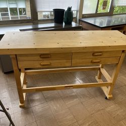 Work Bench With Drawers And Vise