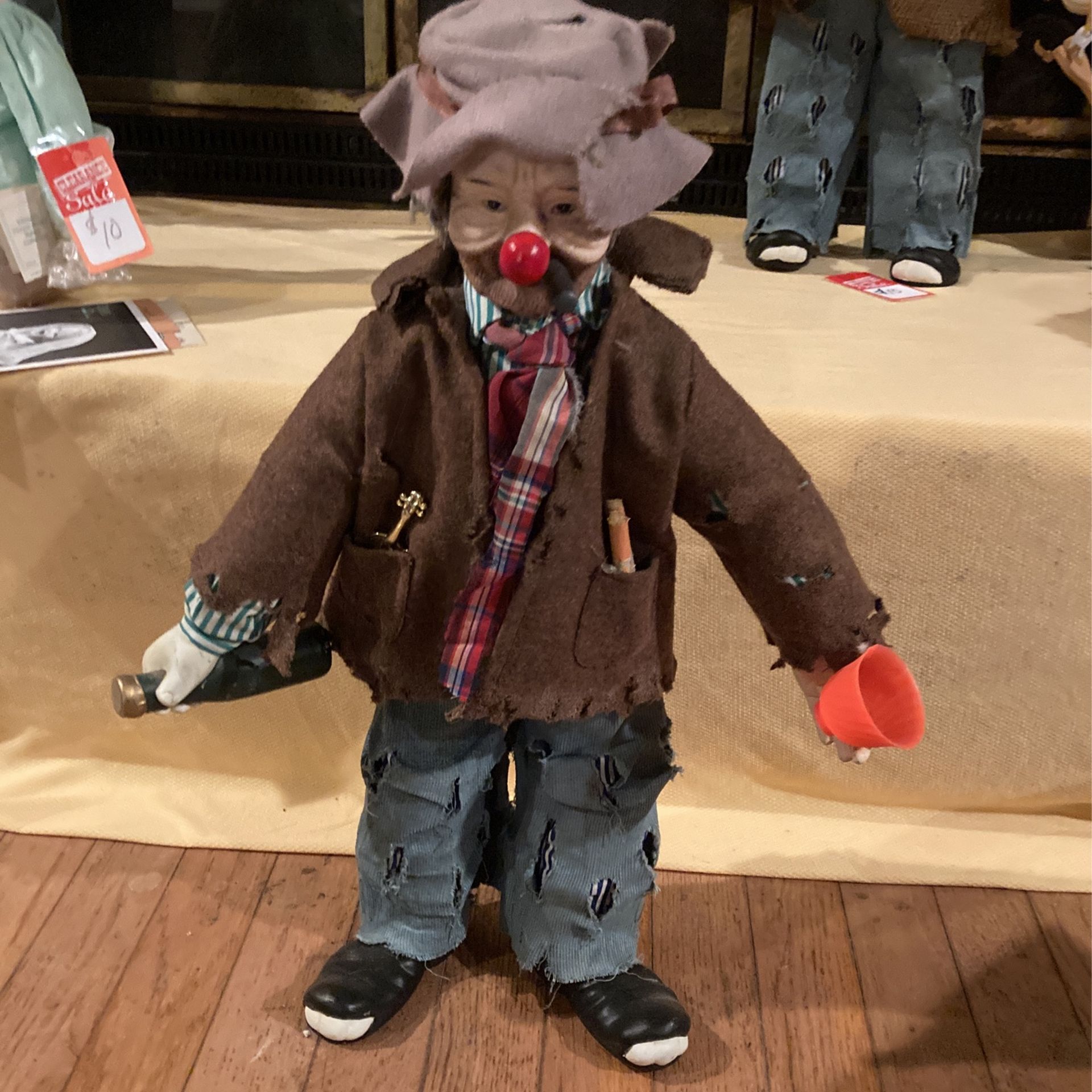 Vintage Emmett Kelly hobo clown doll