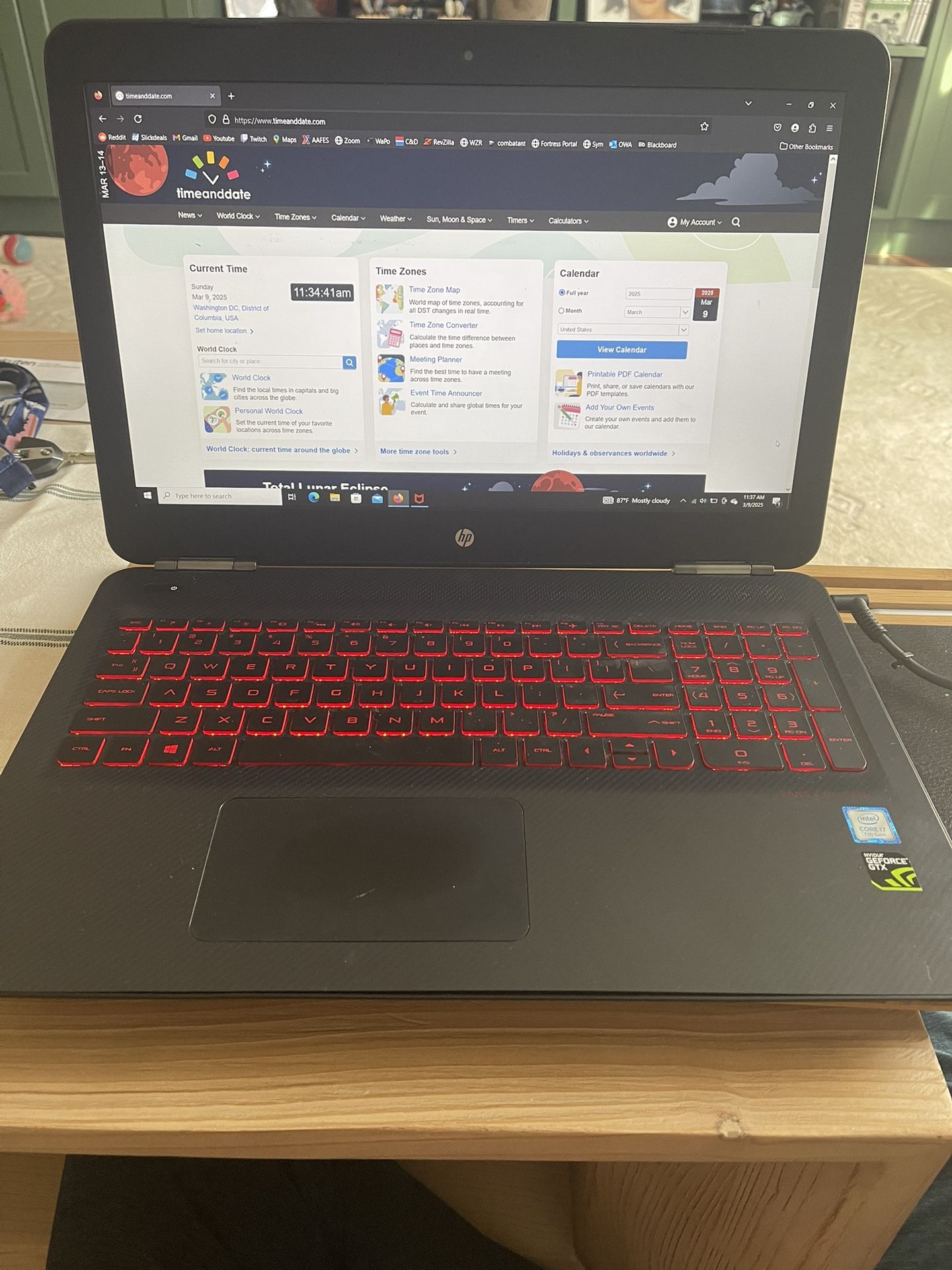 HP Omen 15” Gaming Laptop I7 GTX 1050ti