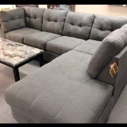 Charcoal Light Gray 2 Piece Sofa Sectional Couch 💥 Brand New ✅ Living Room Set 👍 