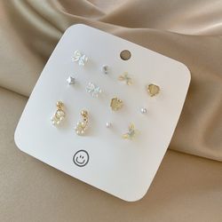 New Six Pairs Stud Earrings