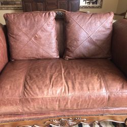 Leather Love Seat Sofa