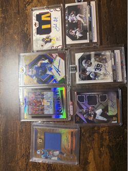 7 CARD DETROIT LION AUTOGRAPH LOT.