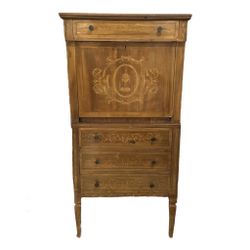 Early 20th Century Neoclassical Style Inlayed Secretary Desk • Italy 
