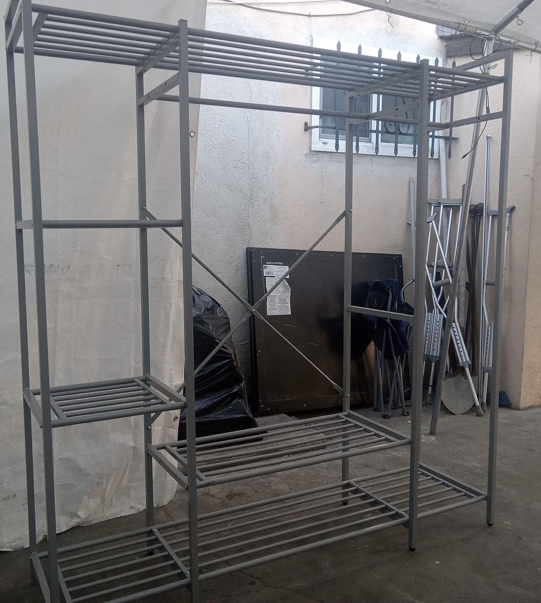 Gray Clothing Rack