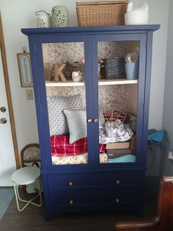TALL BLUE CUPBOARD