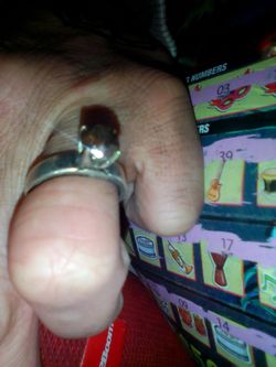 Brown garnet ring