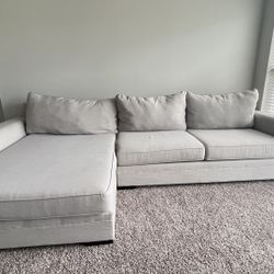 Large Gray Sectional Sofa – Comfortable, Pickup Only