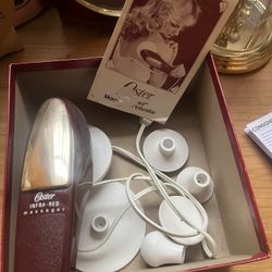 Vintage Oster Infrared Heat Massager Hand Held Vibrating Head Tested Model 218