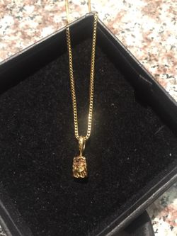 Mini gold Jesus piece with chain
