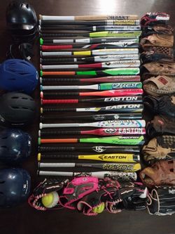 Easton & Rawlings Bats, Gloves, Helmets