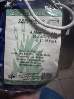Slippers  With Herbal Aromatherapy Microwaveable Hot Or Cold Pack 