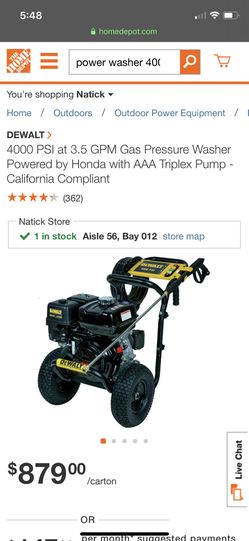 880$ plus tax over $900 at Home Depot