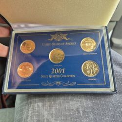 United State Quarter Collection 2001 24kgold Plated