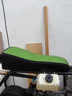Motorcycle Flat Seat Green and Black