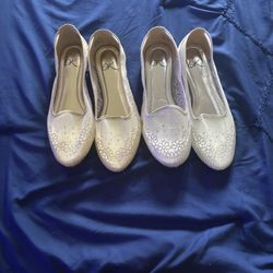 2 For 1, Sparkly Flats, Size 13W, Never Worn