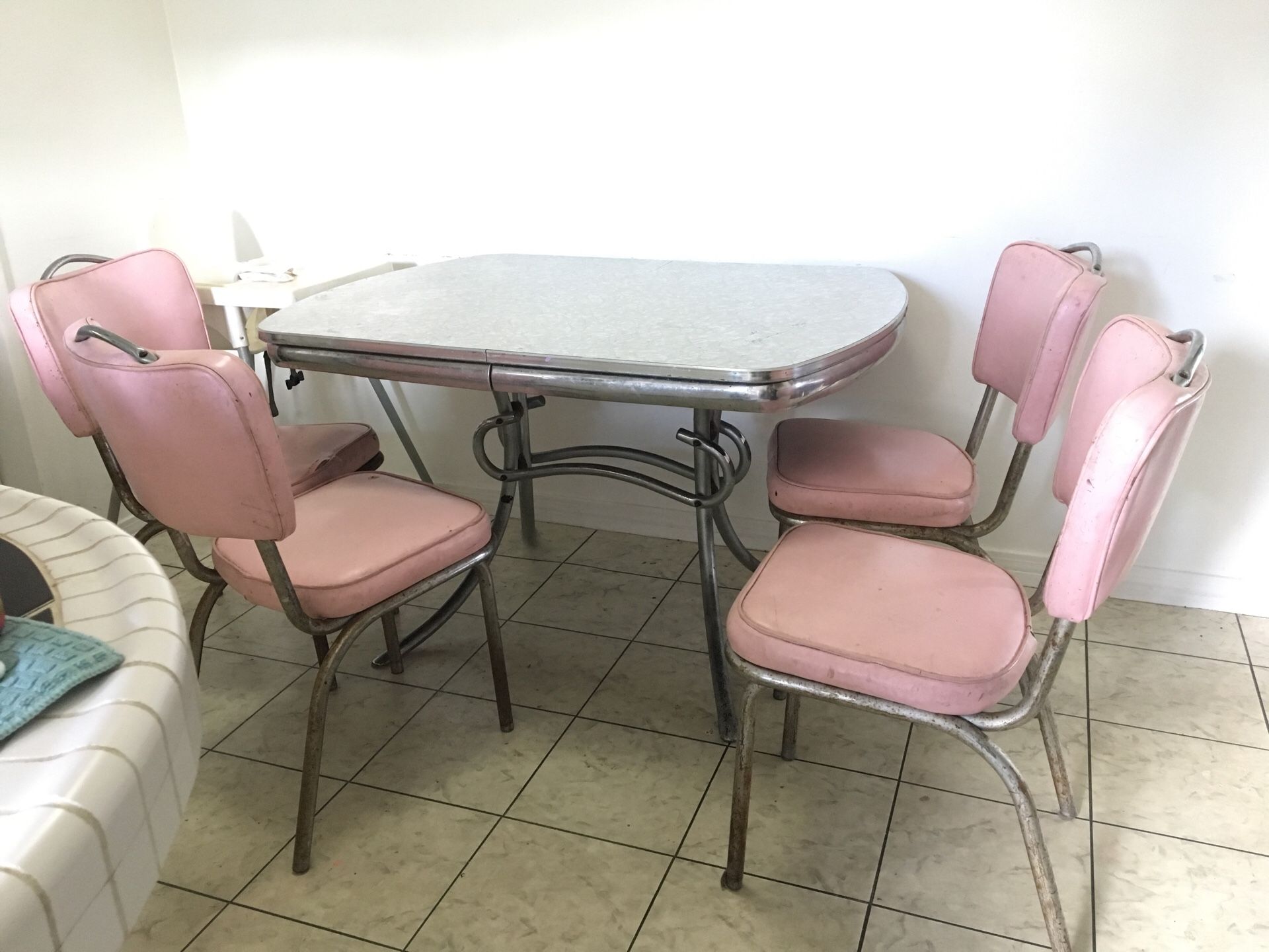 Mid century dining room table and chairs