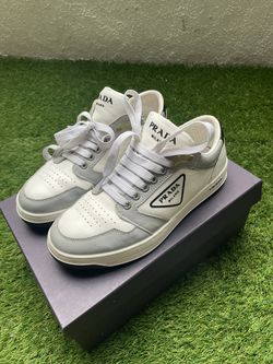 Authentic PRADA Sneakers Shoes Size 8 Low Court Bi-Color