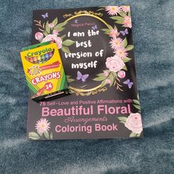Affirmation Coloring Book And Crayons