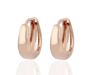 Small 14k ROSE GOLD FILLED ROUND HOOP DANGLE EARRINGS 2cm