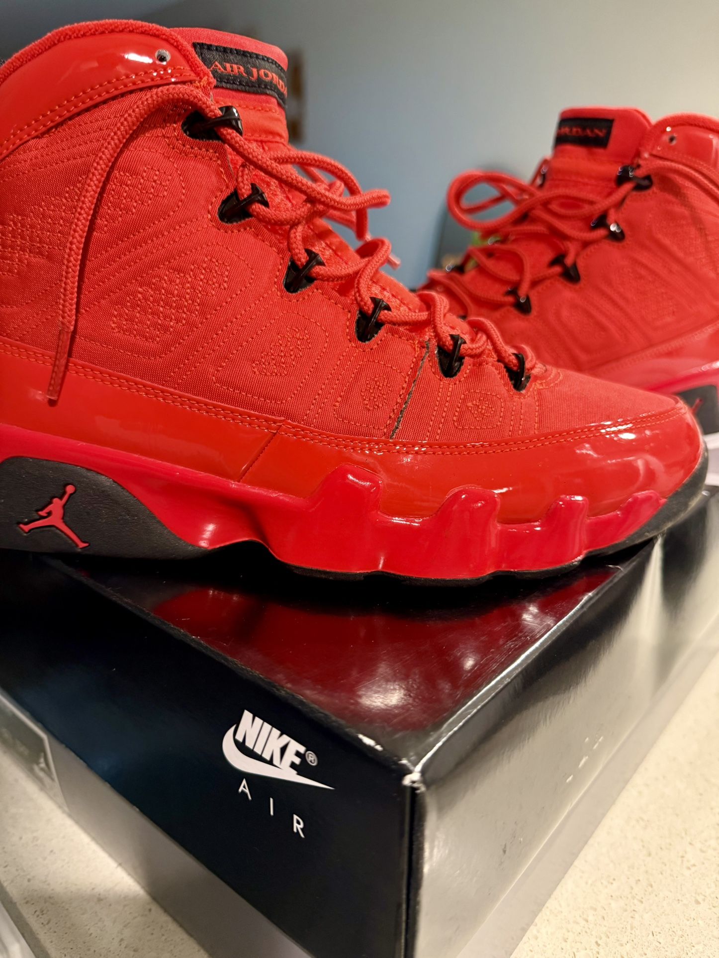 Men’s Air Jordan 9 Retro Quilted Craft Red/Blk