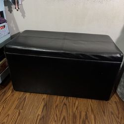 Two ‘Leather’ Storage Ottomans 