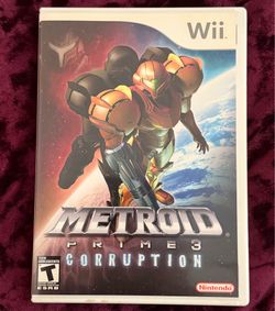 Metroid Prime 3: Corruption Nintendo Wii 2007 w/ Inserts Disc Acceptable Tested