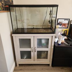 29 gallon Fish Tank And Cabinet