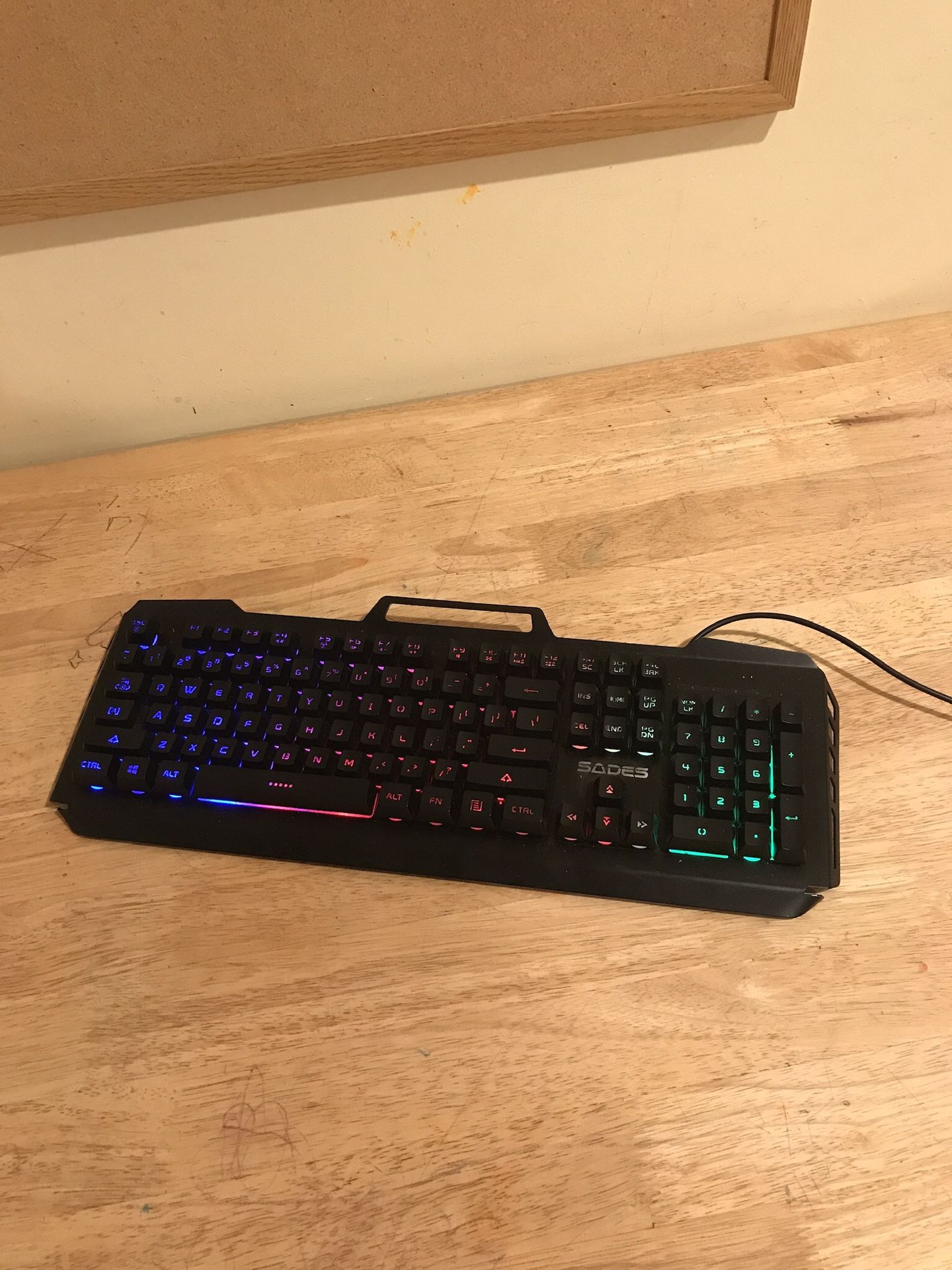 SADES waterproof LED gaming keyboard (fully working)