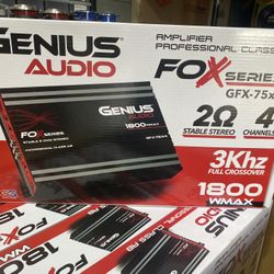 New Genius Audio 1800w Max Power 4-Channel Power Amplifier  $140 each  