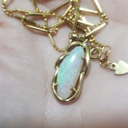 Beautiful California Gold 14k Opal Necklace