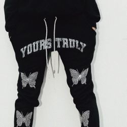 Yours Truly Rhinestone Joggers