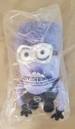Evil Minion Cute backpack, Purple Plush Stuffed Toy