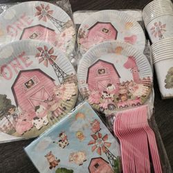 Pink farm birthday $6