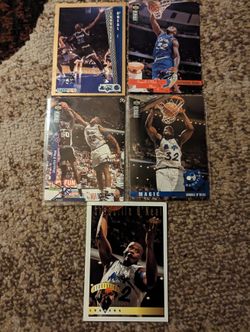 Collection Of Shaquille O'Neal Magic Johnson Basketball Trading Cards 