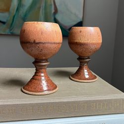 Handcrafted Set Of Chalice's ( H5.5" ) firm on price
