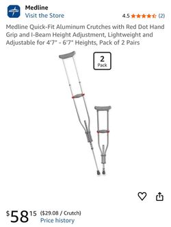New aluminum adjustable crutches for adults