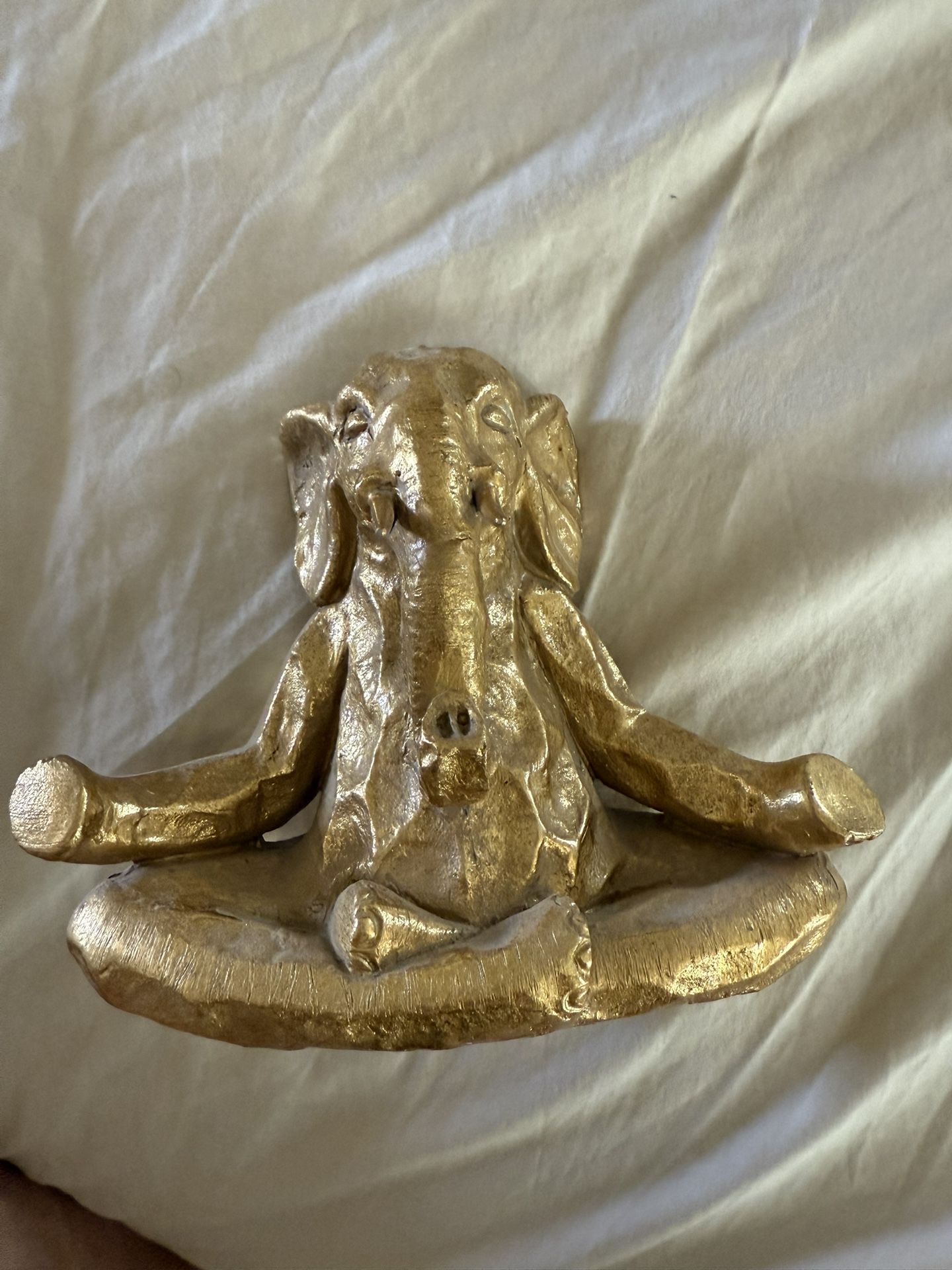 Sculpture Of Gold Elephant - Pier One