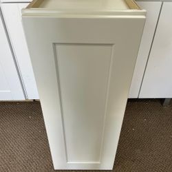 
12"W x 30"H Single Door & 2 Shelves White Shaker Plywood Wall Cabinet
