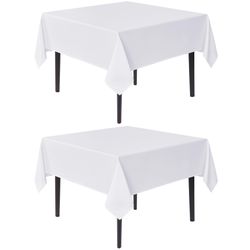Sancua White Square Tablecloth Set (54x 54 In) –New