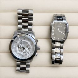 Authentic 2 Women’s Silver-Tone Watches | Michael Kors & Kenneth Cole