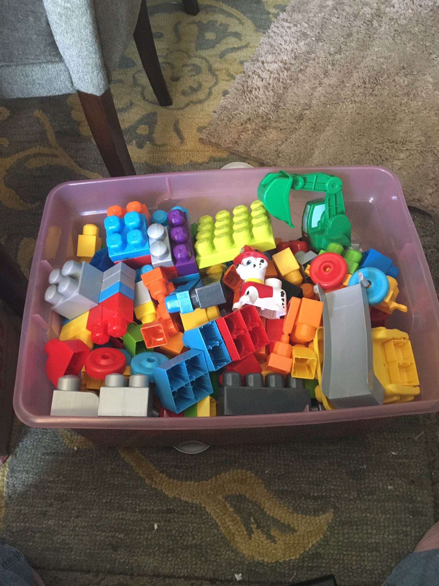 Extra large storage bin of letgo building toys