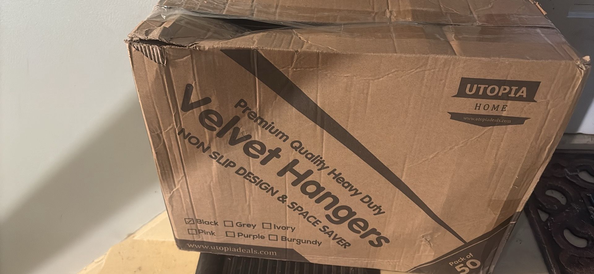 50 Black Velvet Hangers New