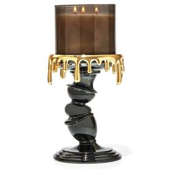 BATH AND BODY WORKS TILTED PEDESTAL 3 WICK CANDLE HOLDER DRIP HALLOWEEN