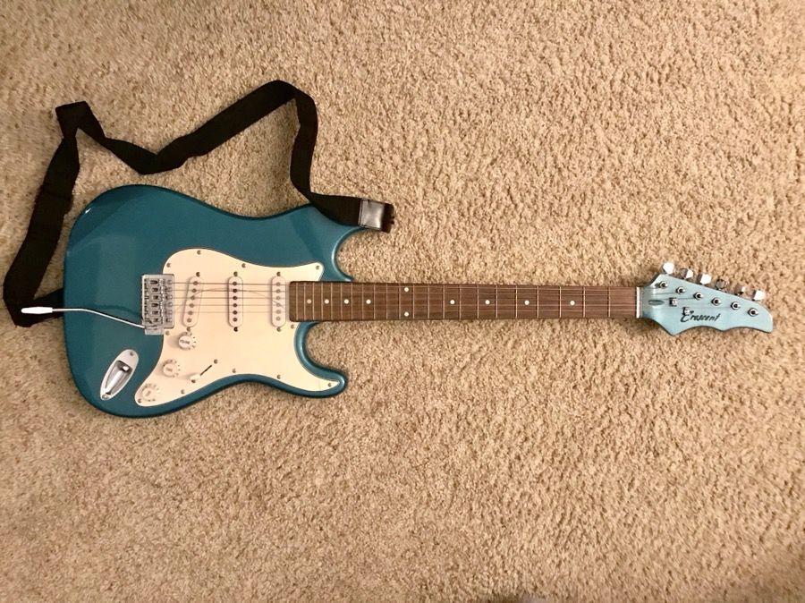 Crescent electric guitar