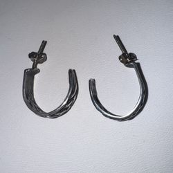 EUC Vintage Filigree Sterling Silver Post Earrings 3.7g