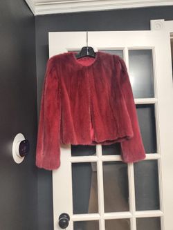 Red Mink Fur Size S-M